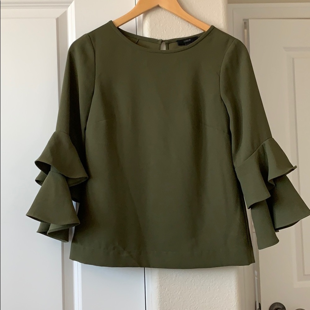 J. Crew bell-sleeved blouse